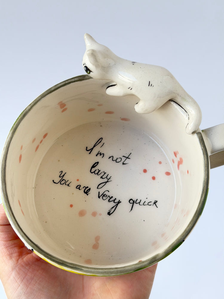 Cat handmade ceramic mug
