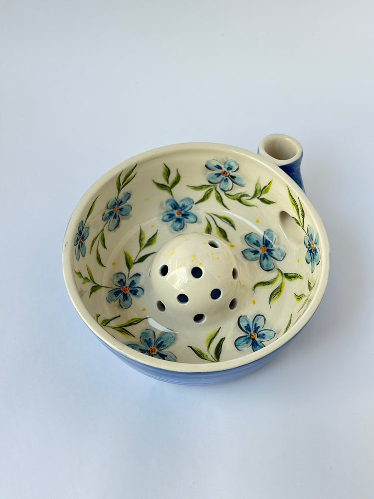 Handmade ceramic fruit washing bowl