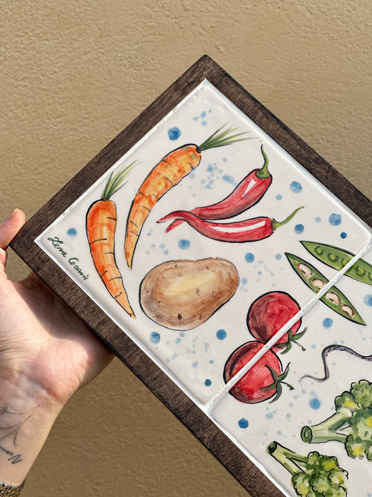 Wooden serving tray handmade