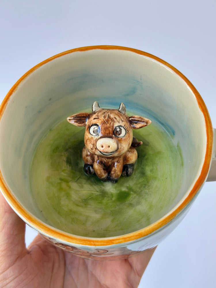 Cow handmade ceramic mug