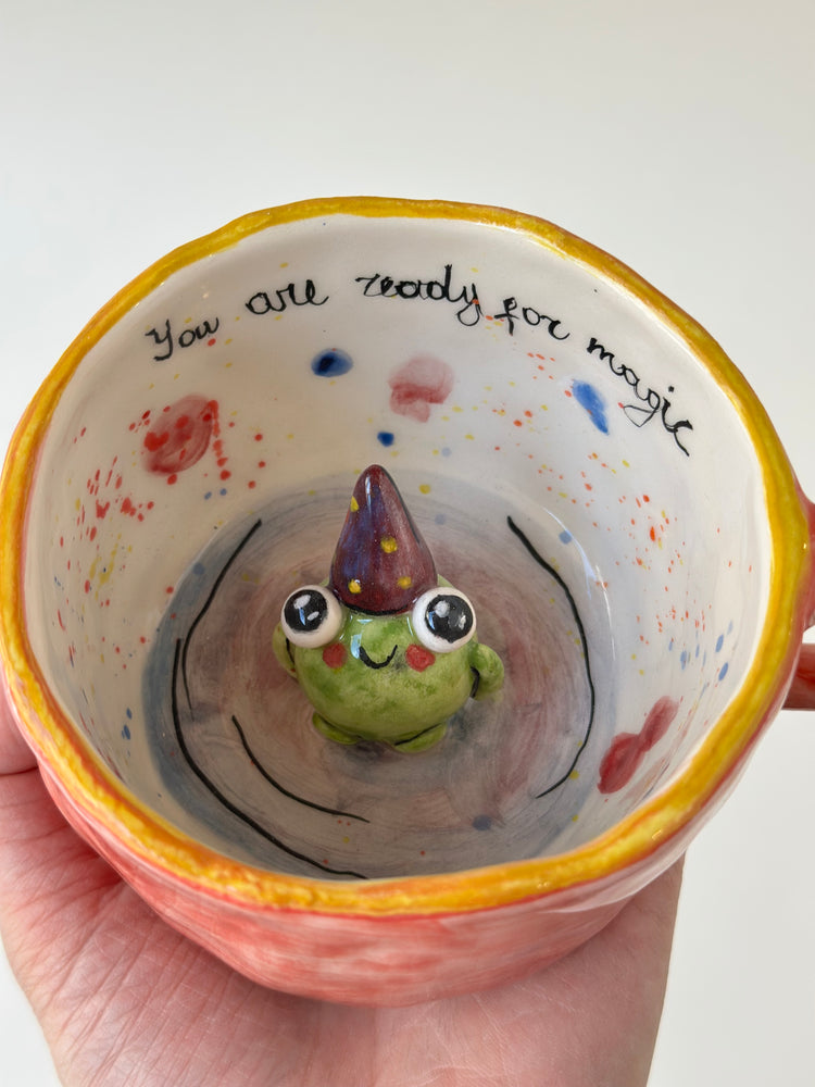 Frog handmade ceramic mug