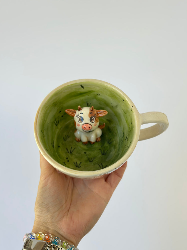 Cow handmade ceramic mug