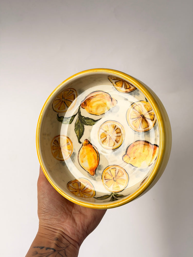 Lemon handmade ceramic bowl