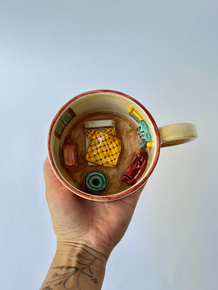Handmade home decor ceramic mug