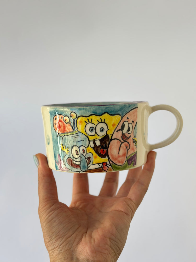 Spongebob handmade ceramic mug