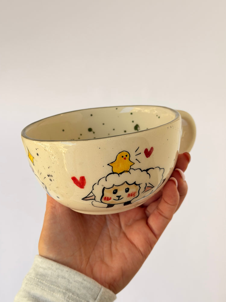 Sheep handmade ceramic mug