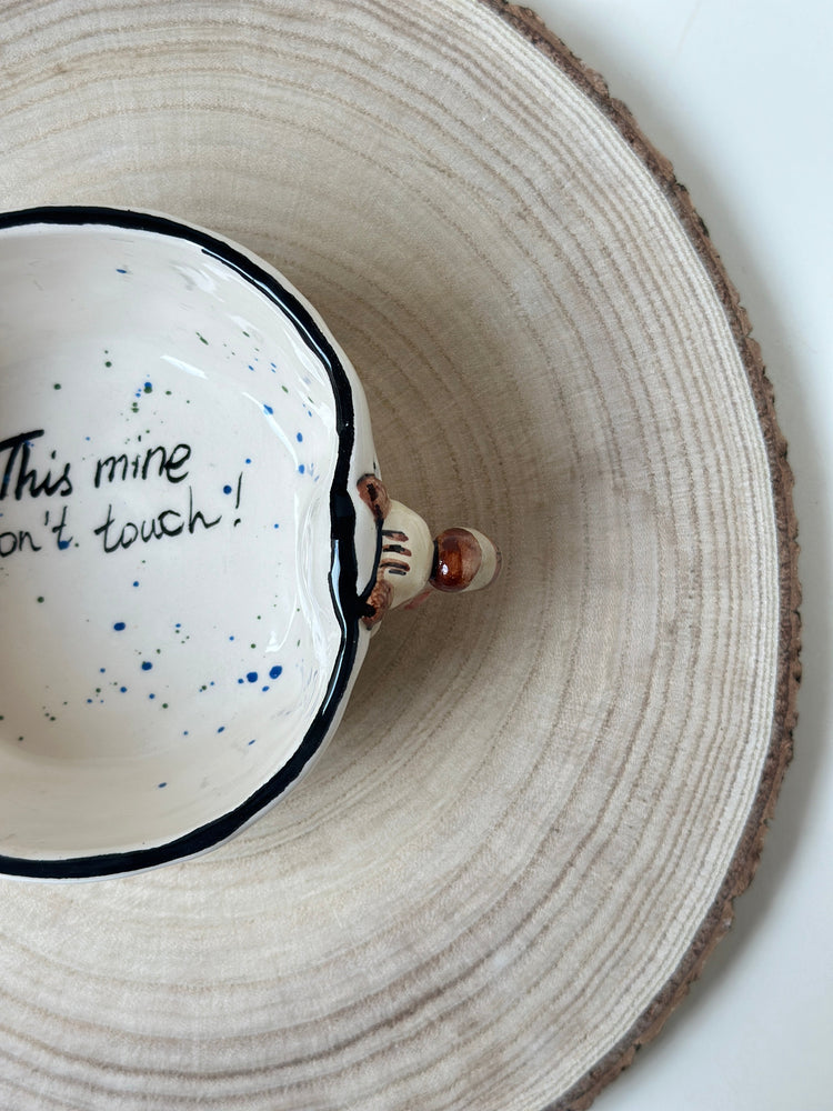 Cat handmade bowl