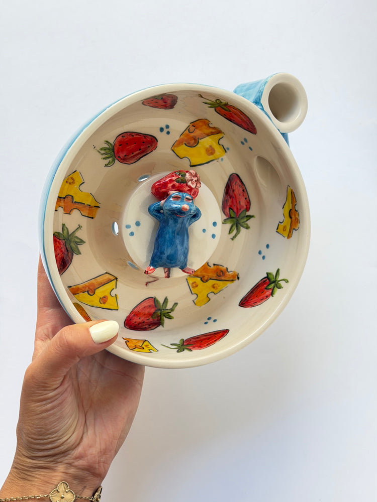 Little Chef handmade ceramic fruit washing bowl
