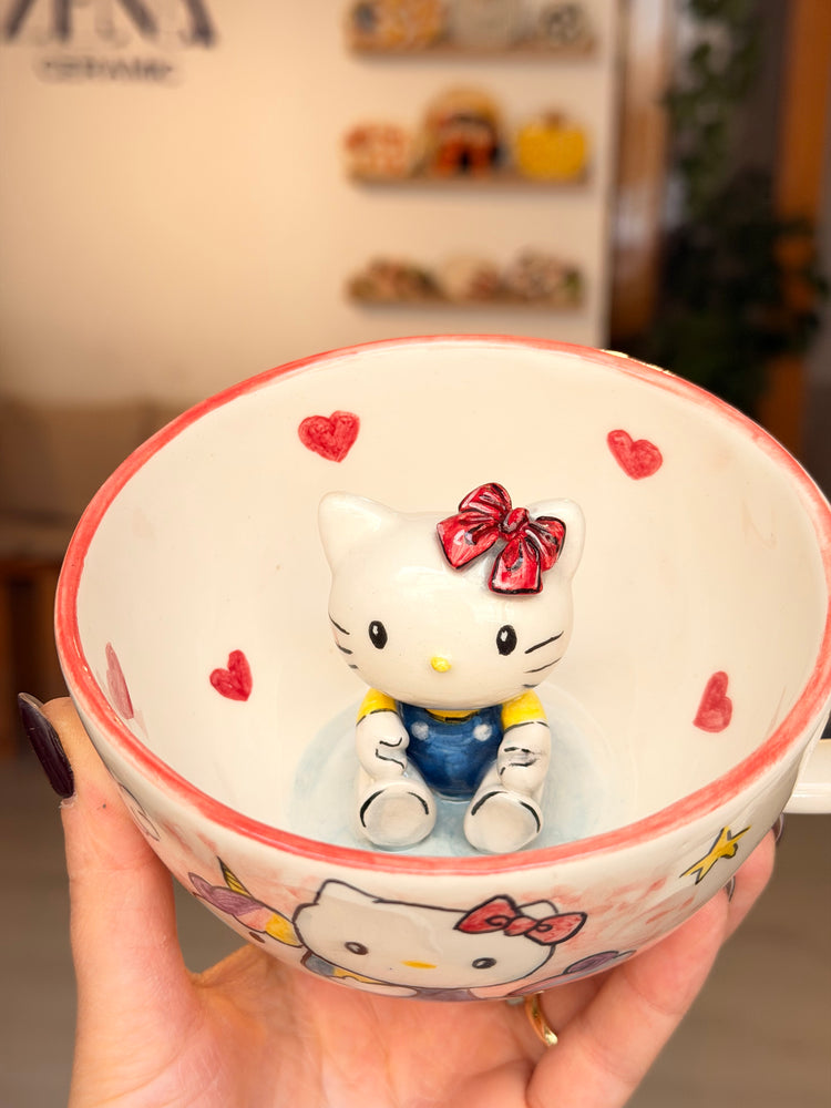 Cat handmade ceramic mug