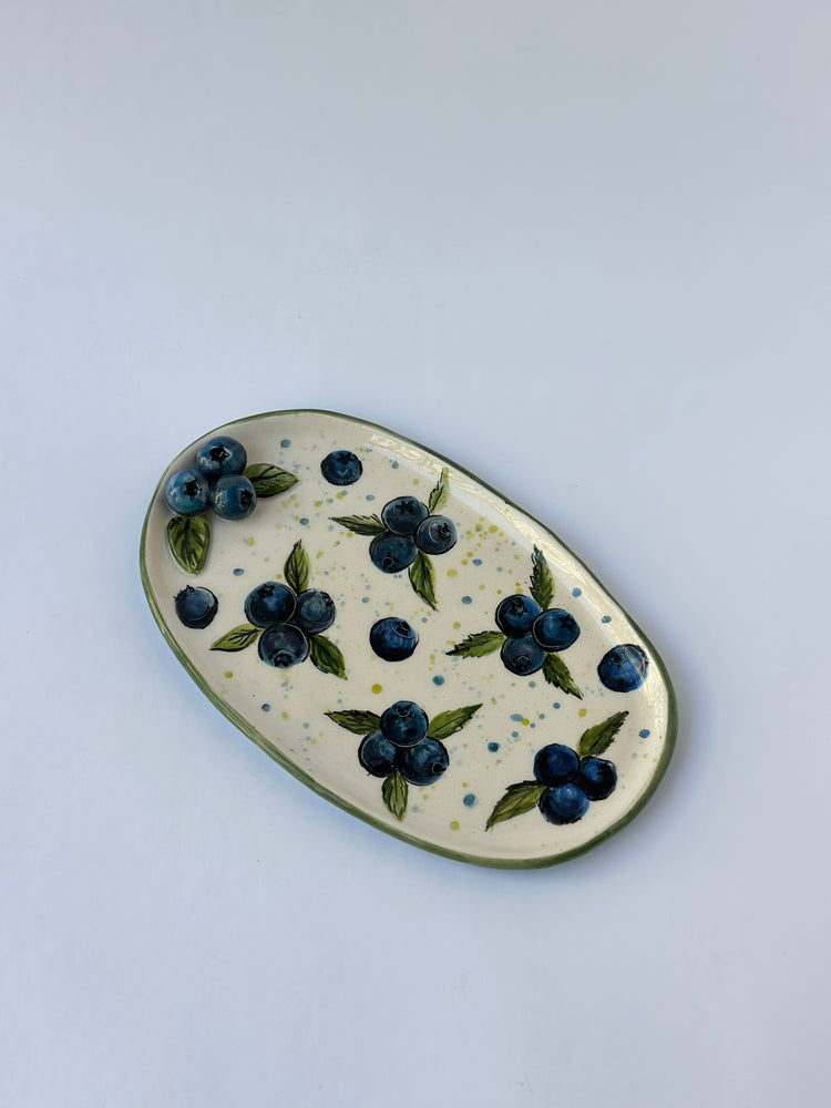 Blueberry handmade plate