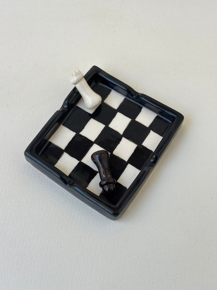Chess Ceramic handmade ashtray