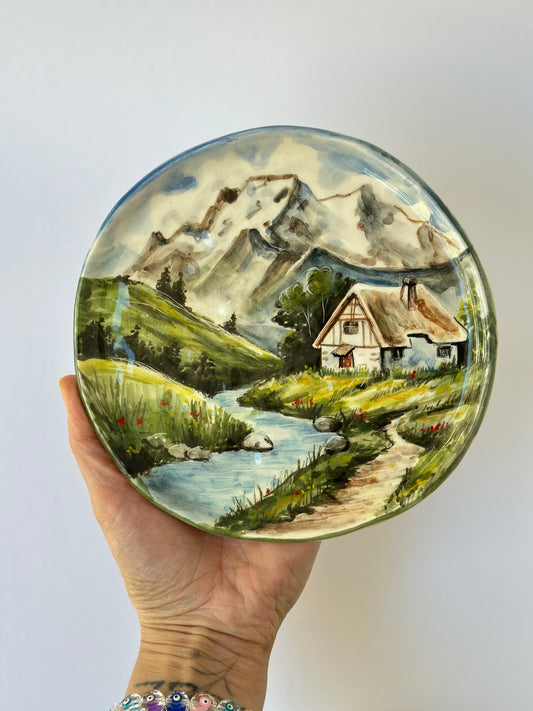Handmade captured in ceramic plate🌿🏡
