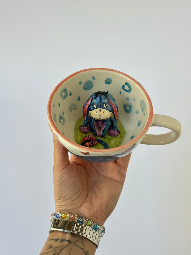 Donkey handmade mug ceramic