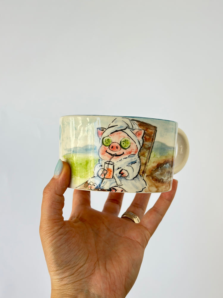 Pig Handmade ceramic mug