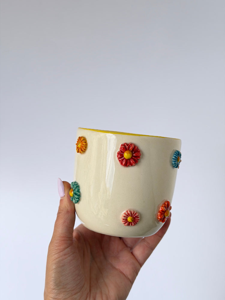 Daisy handmade ceramic mug