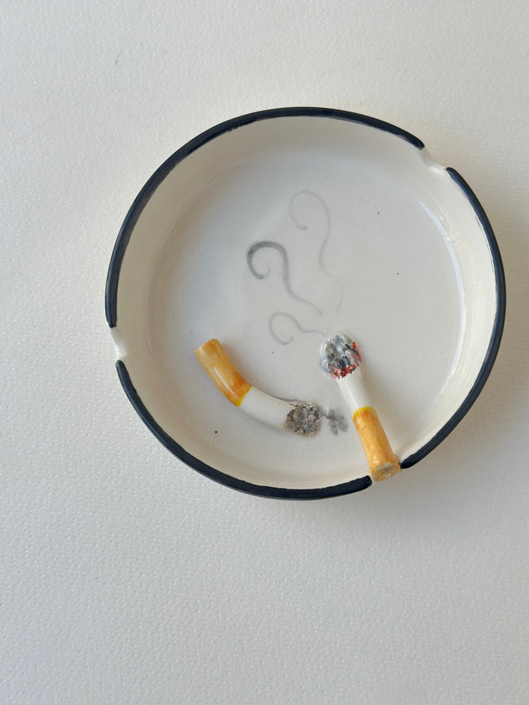Handmade ceramic ashtray