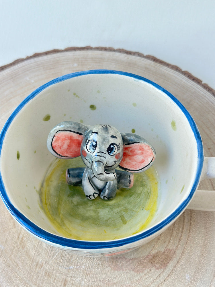 Elephant handmade mug