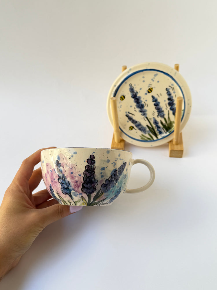Lavender handmade ceramic mug