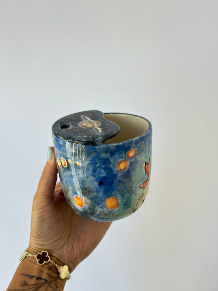 Little Prince handmade ceramic takeaway mug