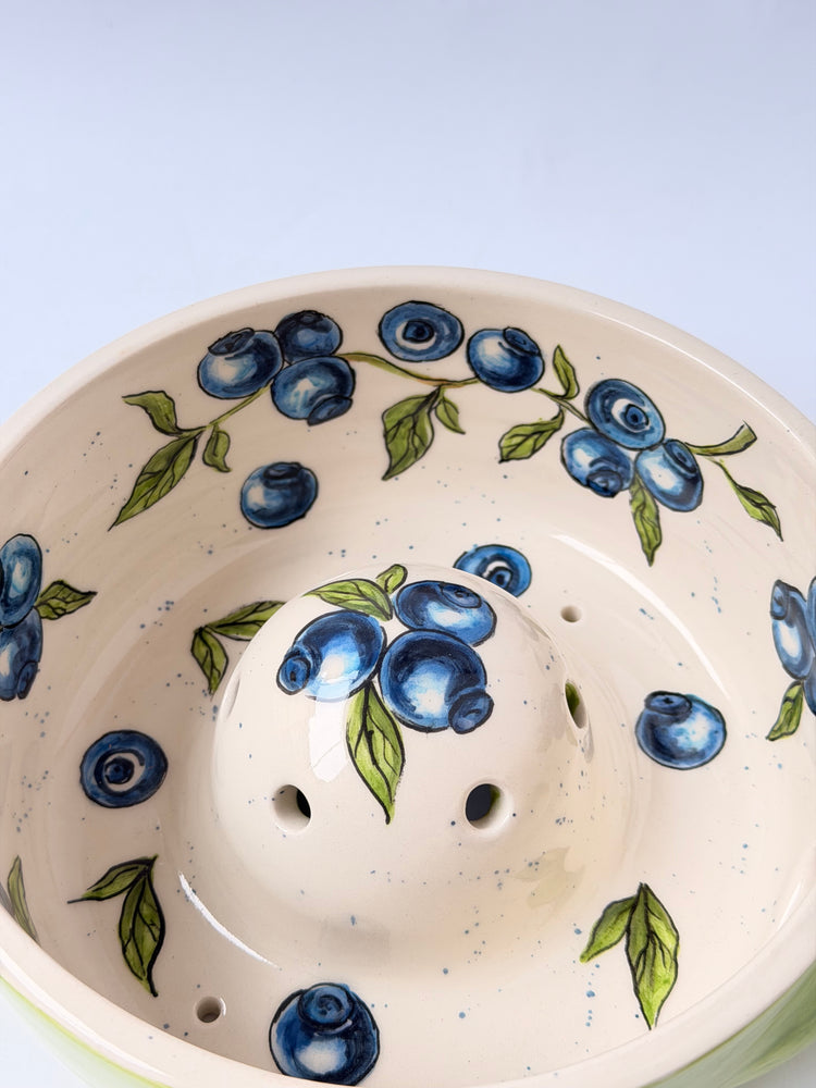 Blueberry handmade ceramic washing bowl