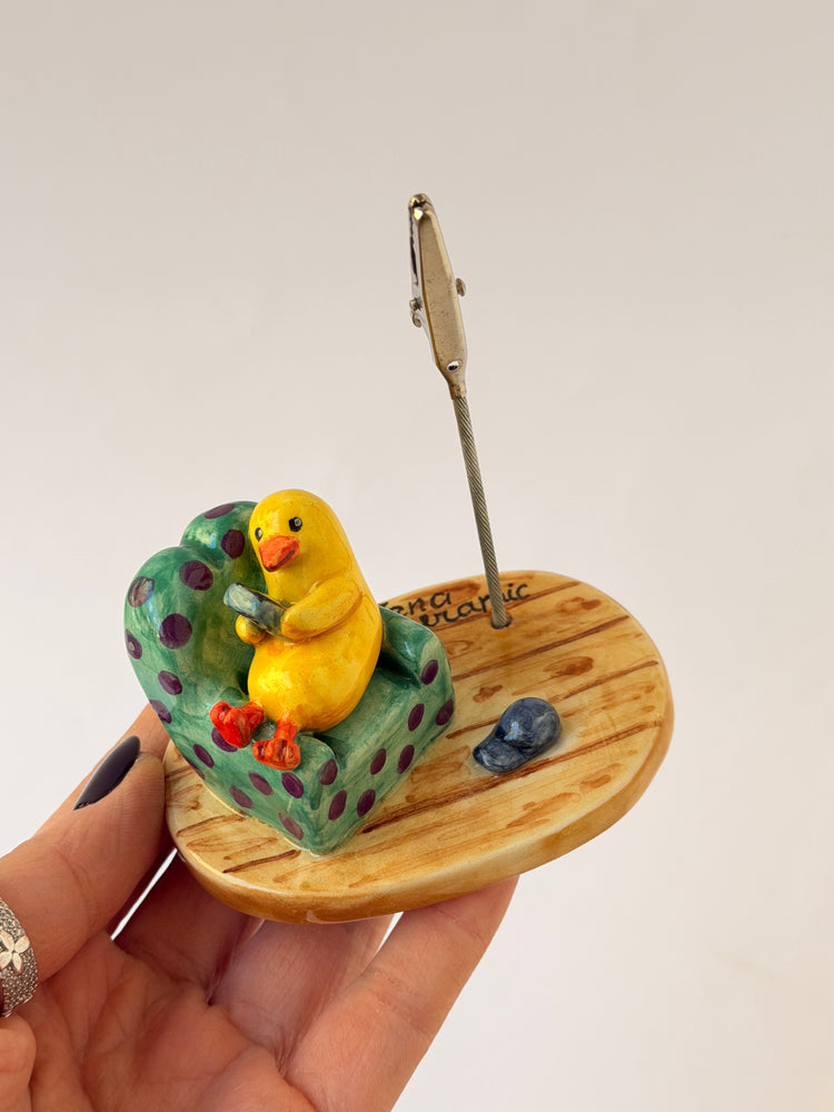 Duck handmade ceramic holder