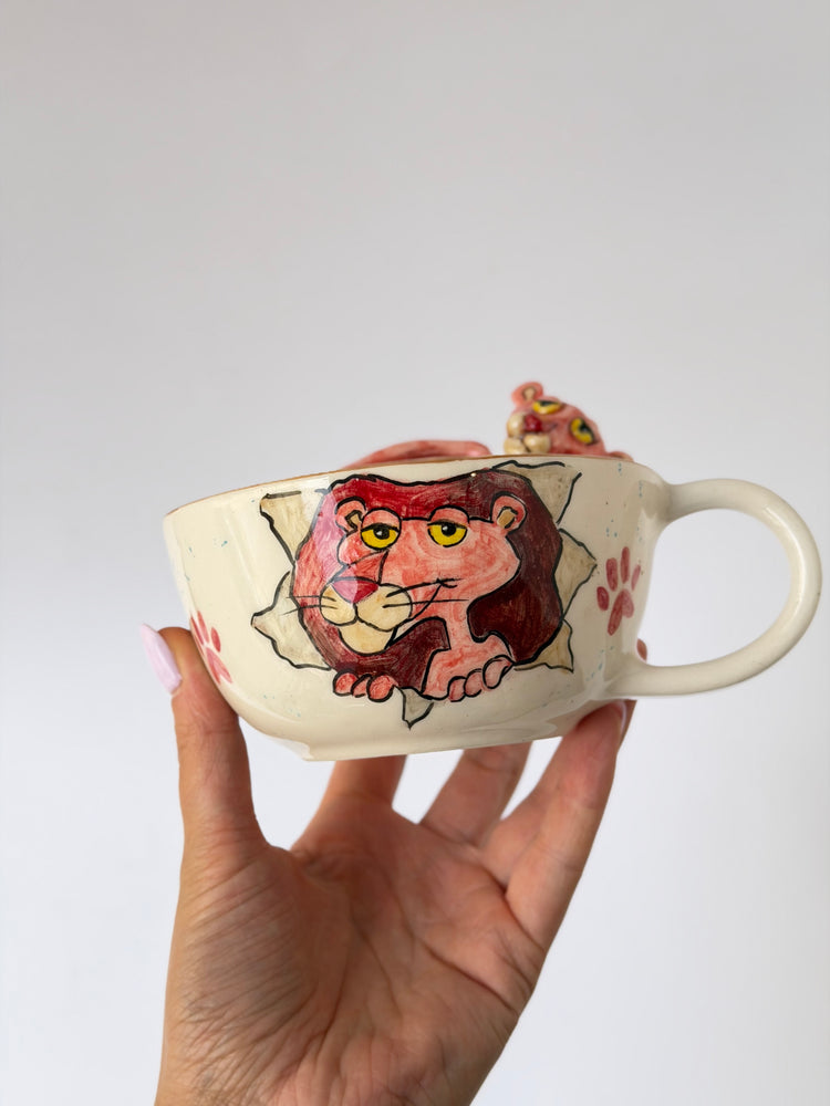 Panther handmade ceramic mug