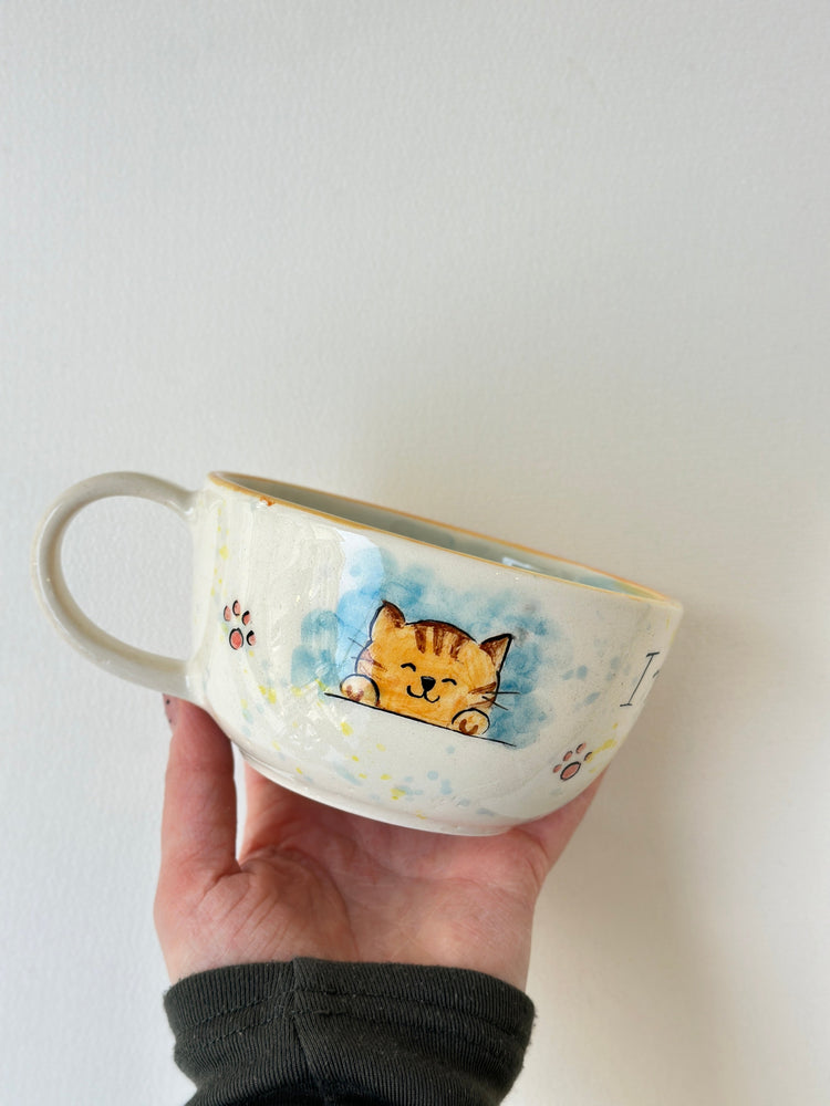 Cat handmade mug