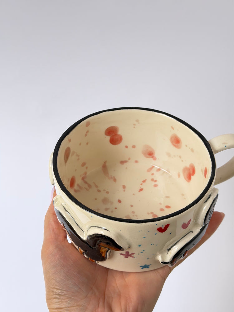 Dachshund dog handmade ceramic mug