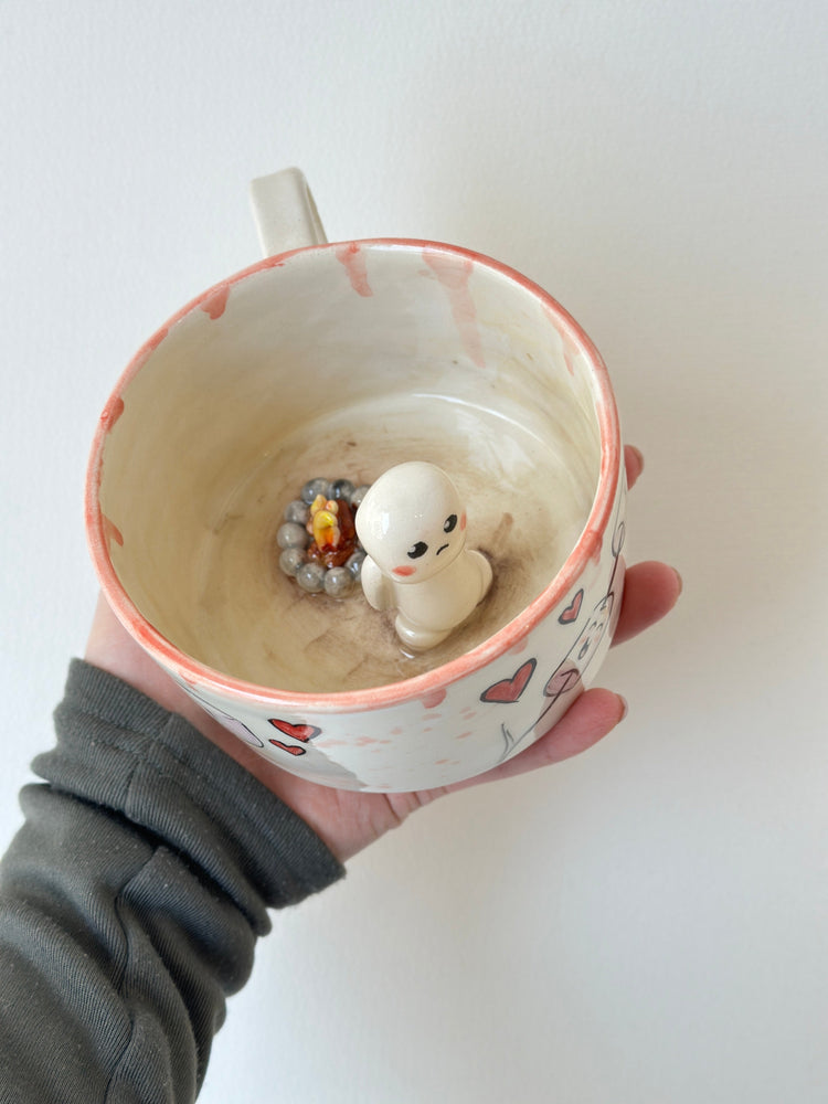 Marshmallow handmade mug