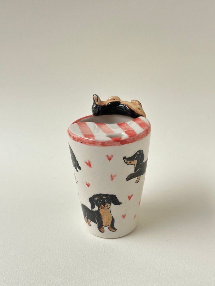 Dachshund takeaway mug