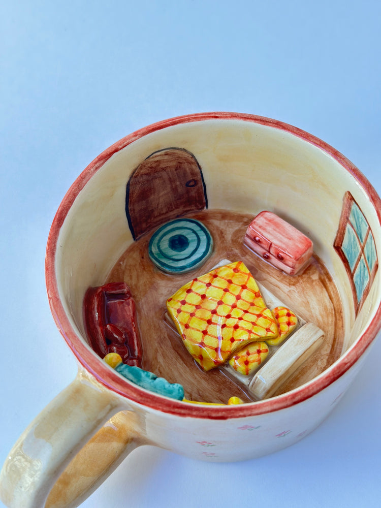Handmade home decor ceramic mug