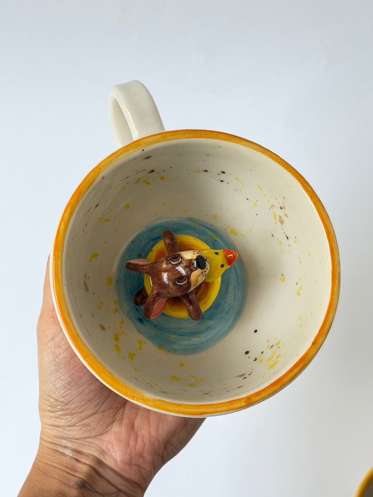 Dachshund dog handmade ceramic mug