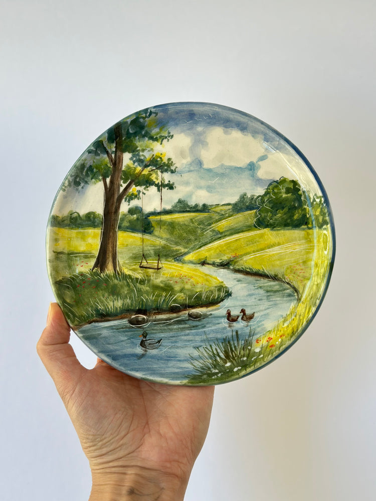Handmade captured in ceramic plate🌿🏡