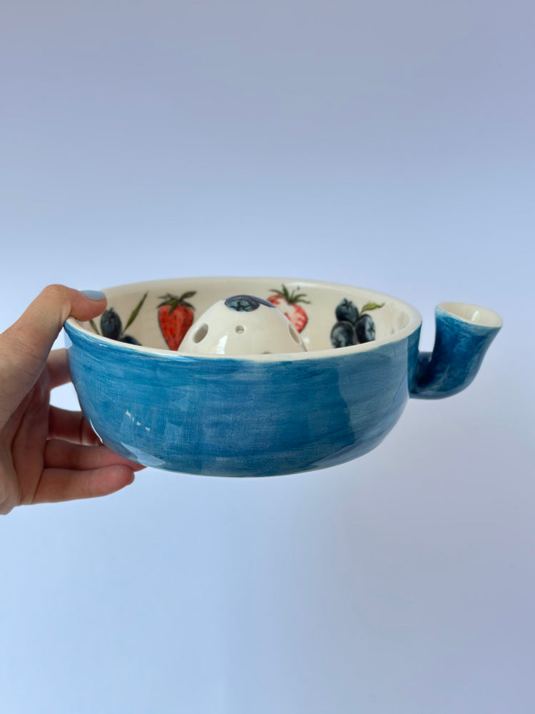Handmade ceramic berry bowl