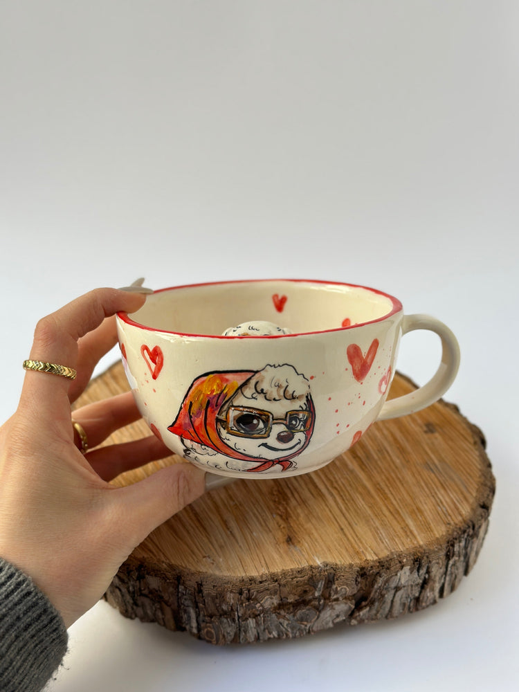Dog handmade mug