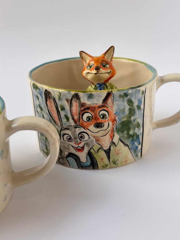Nick and Judy handmade mugs