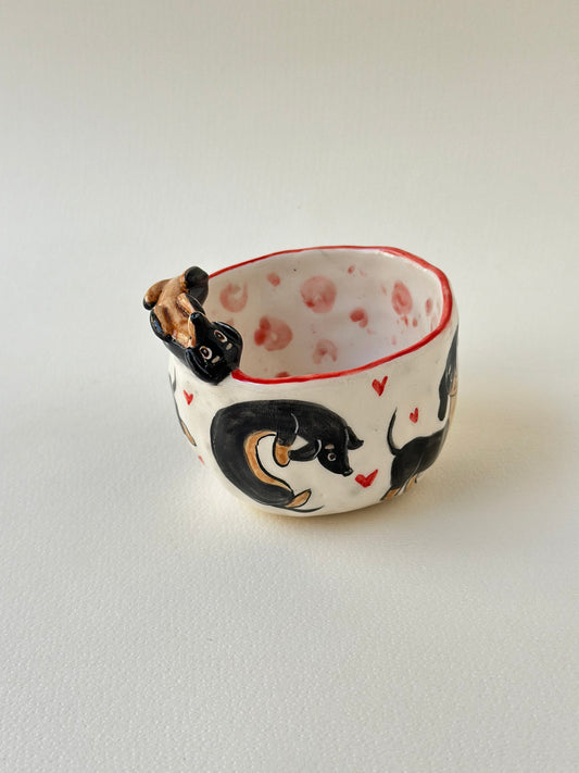Dachshund dog handmade mug