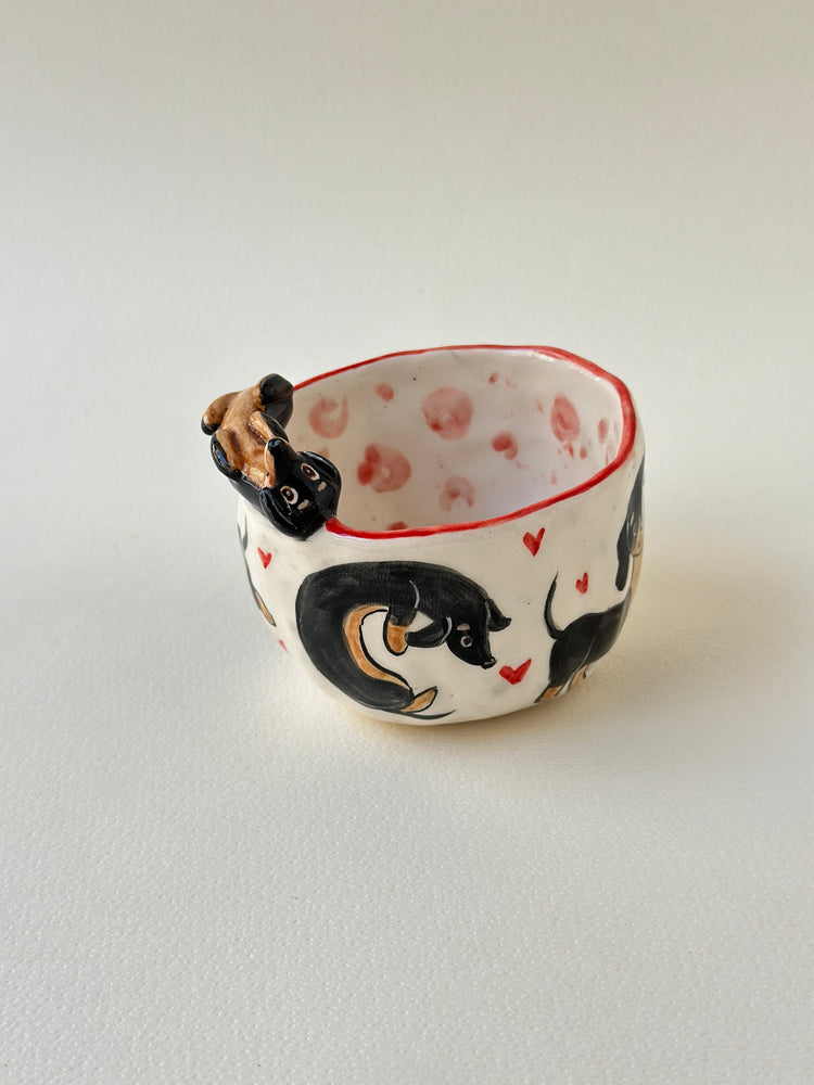 Dachshund dog handmade mug