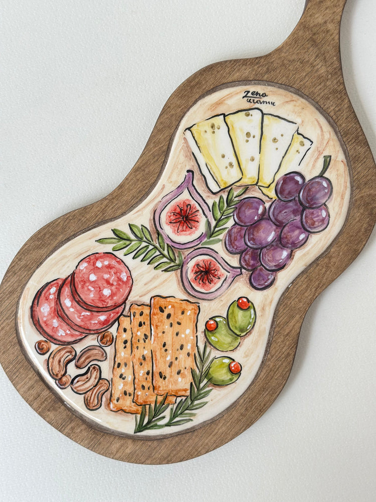 Handcrafted Wooden and Ceramic Serving Pieces