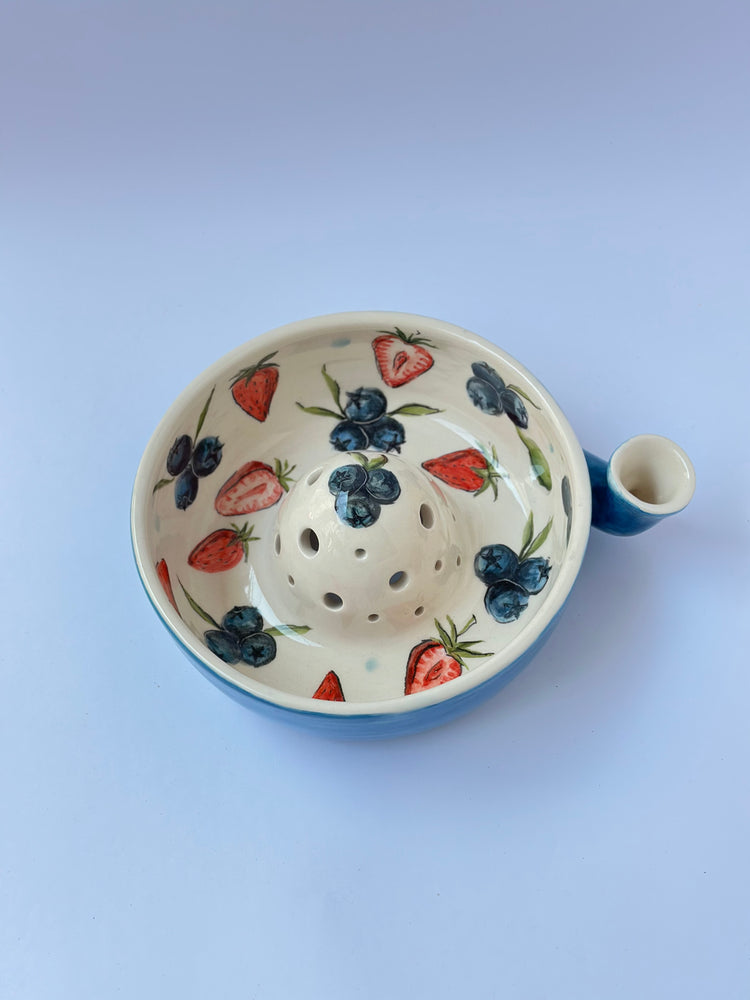 Handmade ceramic berry bowl