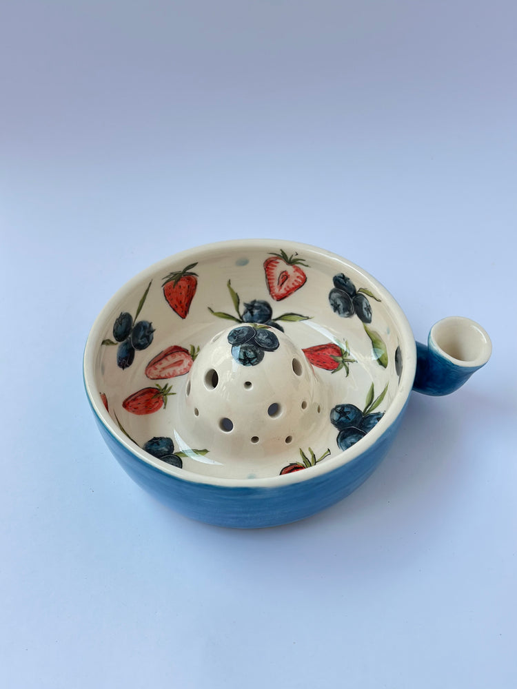 Handmade ceramic berry bowl