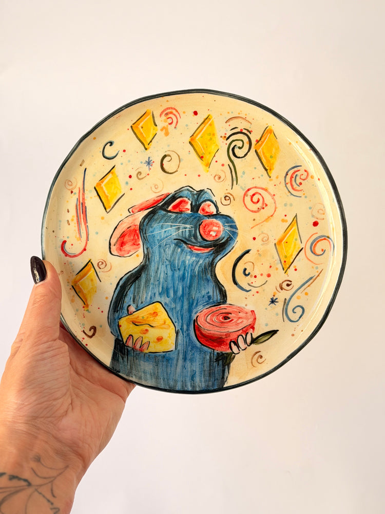 Little Chef handmade ceramic plate size 19sm