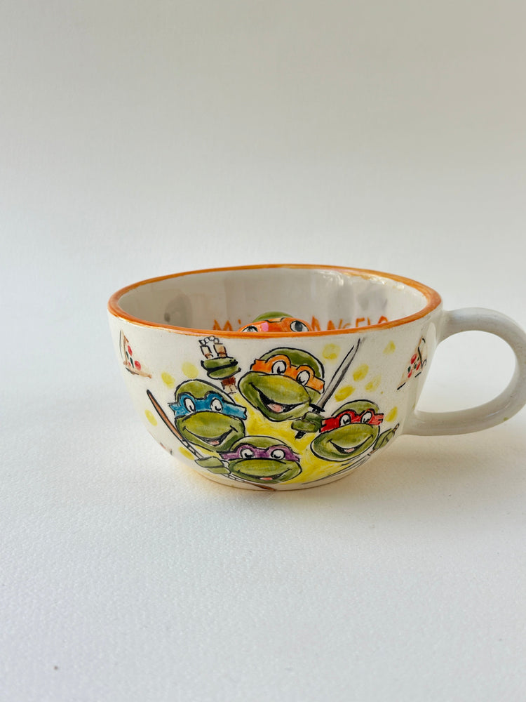 Warrior Turtle handmade mug