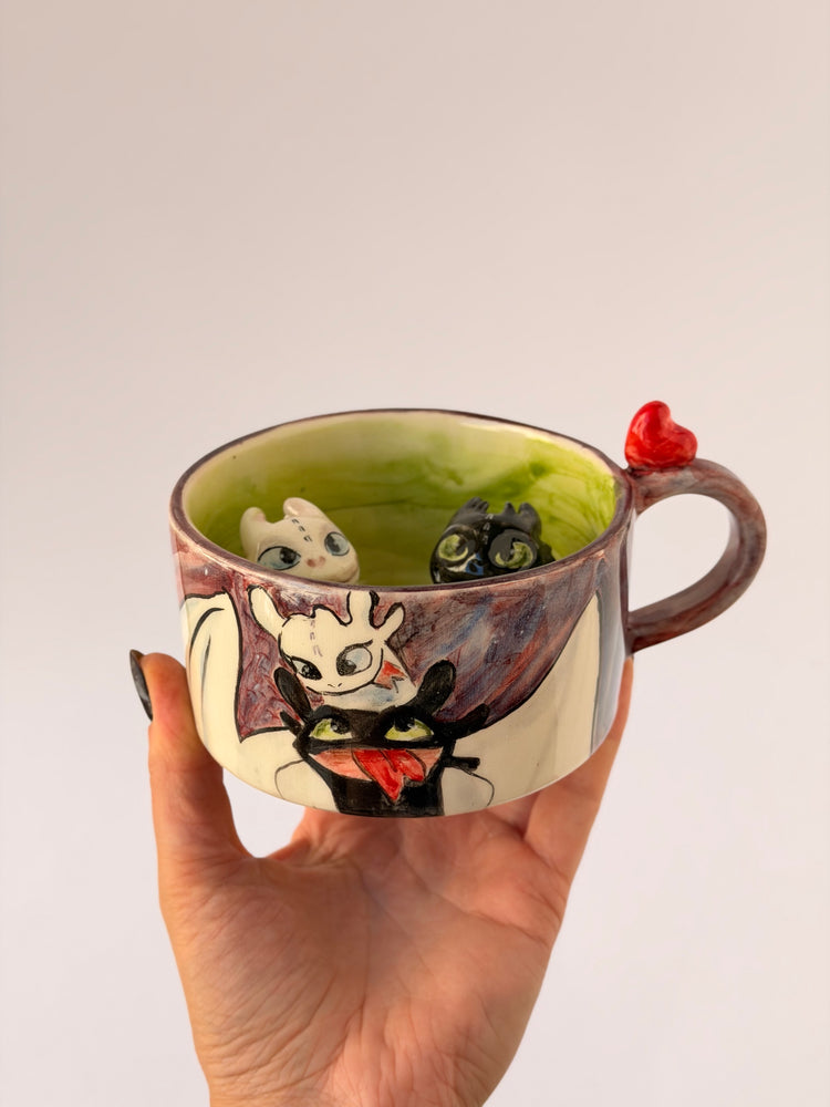 Dragons handmade ceramic mug