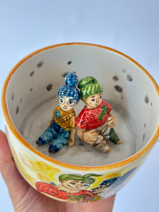 Couple handmade ceramic mug
