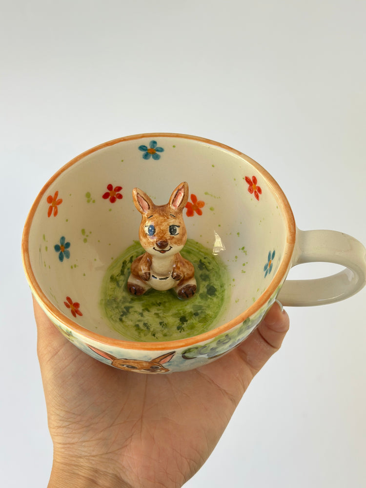 Kangaroo handmade ceramic mug
