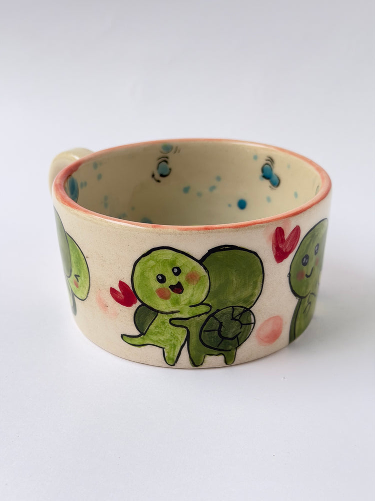 Turtles handmade ceramic mug