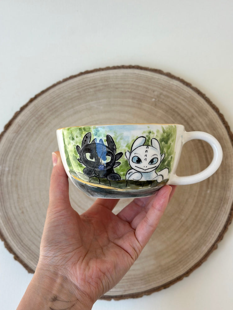 Dragon handmade ceramic mug