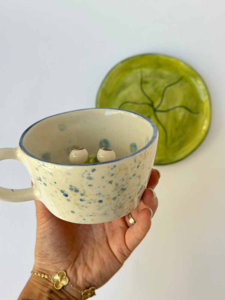 Frog handmade ceramic mug
