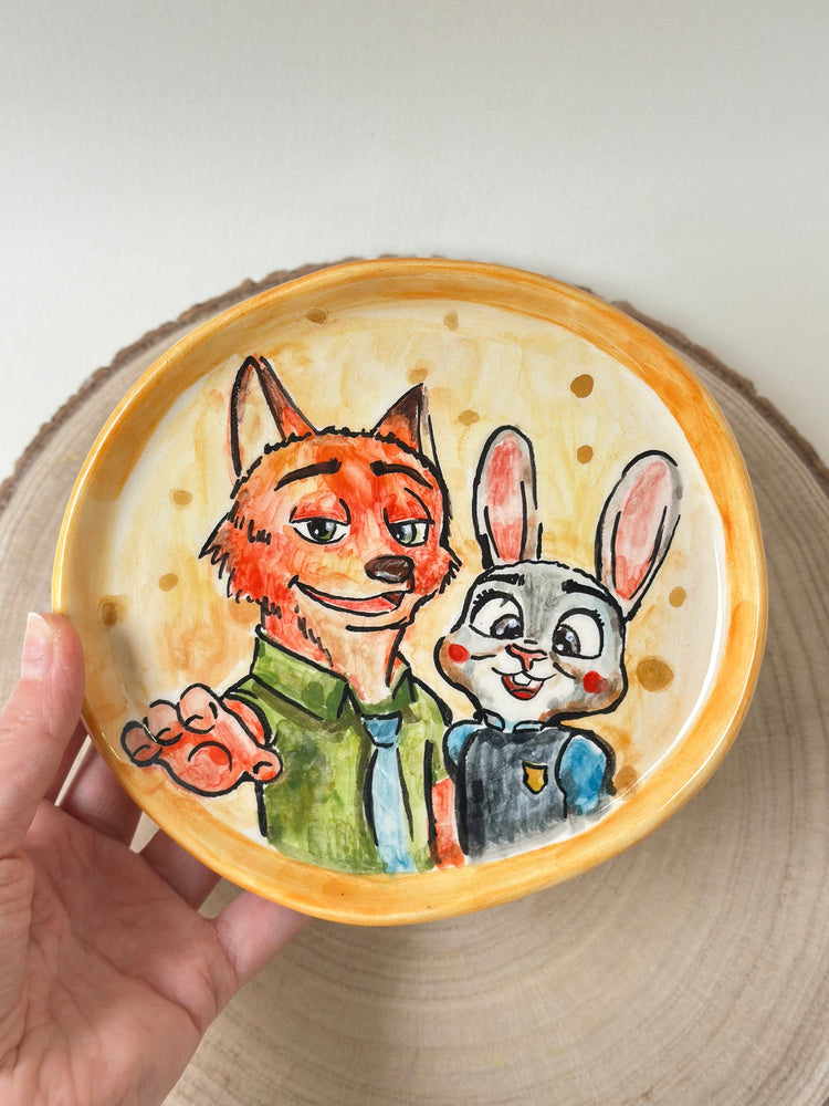 Nick and Judy handmade plate